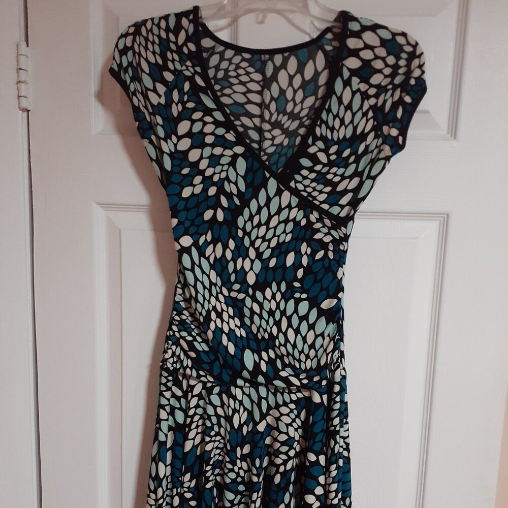 Printed ruched summer mini dress size S